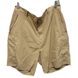 Wilson Mens Size XXL Tennis Golf Athletic Shorts Tan Pockets Lightweight‎ 8”in